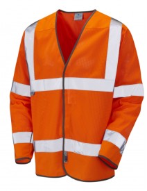 Leo Fremington Coolviz Mesh Waistcoat Orange